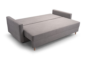 Ausklappbares Sofa mit Schlaffunktion, Schlafsofa mit Bettkasten Liegefläche 153x189 cm in Königsblau von Polini Home
