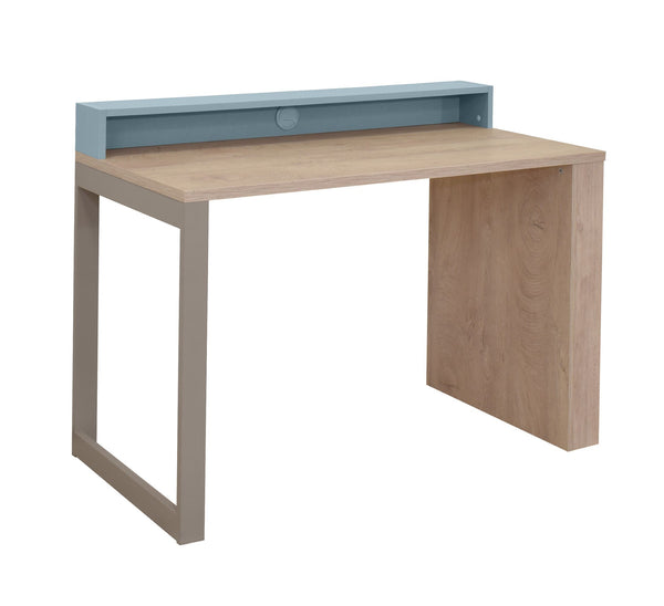HYPE Rooms Schreibtisch-Set mit Rollcontainer der Serie KINDER 120x60x88 cm in Premium Eiche/blau