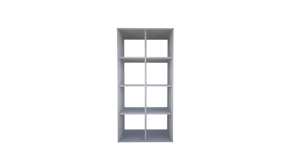 Raumteiler 142 x 70 x 29 cm Bücherregal Regal weiß 8 Fächer