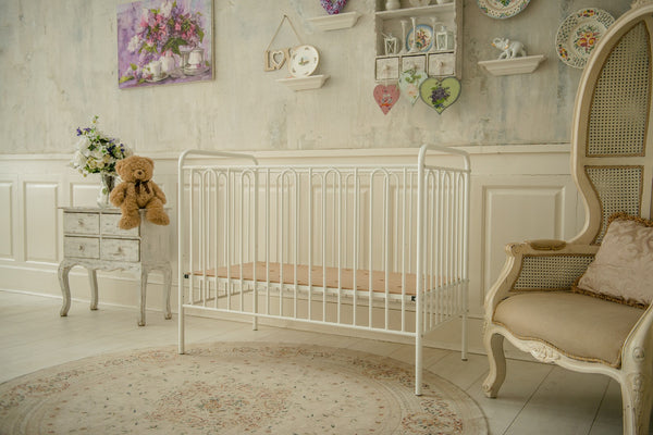 Polini Babybett Kinderbett aus Metall Vintage 110 in weiß, 1648.1