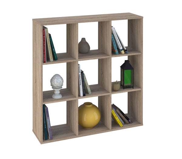 Polini Home Raumteiler Bücherregal Regal Eiche-Optik 9 Fächer