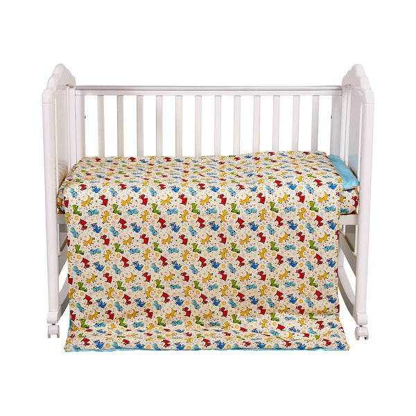 Baby-Bettwäsche Set 3-teilig 120x60 cm türkis von Polini kids