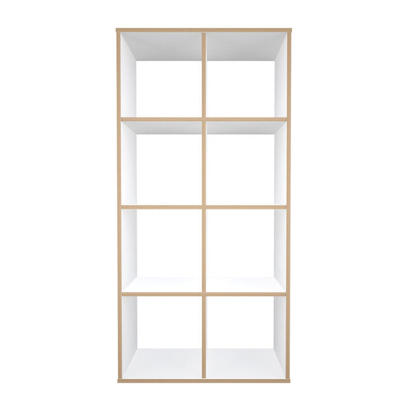 Polini Home Raumteiler Regal weiß mit Holzoptik 8 Fächer, 0002103.9