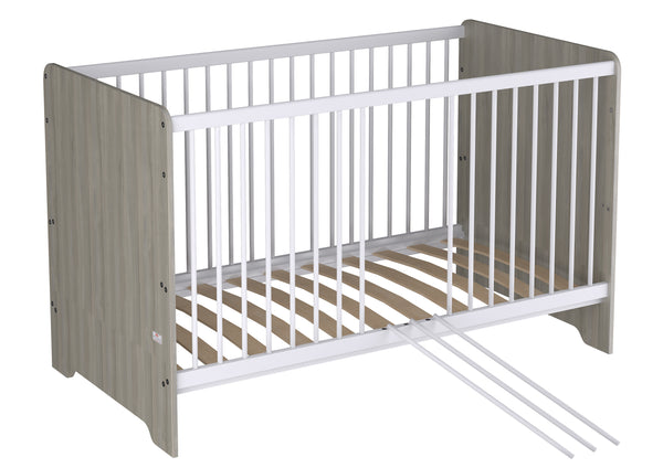 Polini Kids Starter Set: Kombi-Kinderbett mit Kommode ulme-weiß, 66714