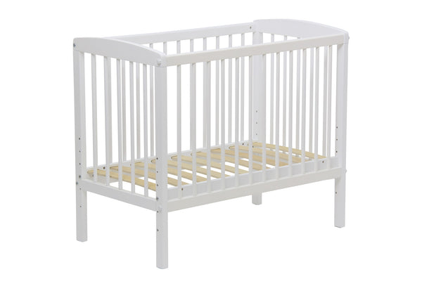 Polini Simple Babybett mit Matratze 90x50cm & Seitengitter weiß, 59888