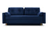 Ausklappbares Sofa mit Schlaffunktion, Schlafsofa mit Bettkasten Liegefläche 153x189 cm in Königsblau von Polini Home
