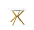 Esstisch ausziehbar BAARN 120/160/200x120x76 cm weiß/Gold von Polini Home